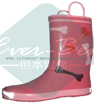 Rubber 005 - Pink kids rubber boots wholesaler